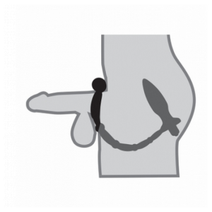 Anillo Vibrador Con Plug Anal con Vibro