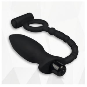 Anillo Vibrador Con Plug Anal con Vibro