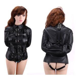 Camiza de fuerza - Cuero con Hebillas regulables-0