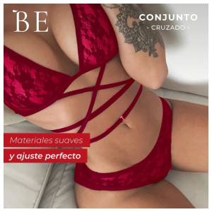 CONJUNTO ENCAJE ARNES CRUZADO EN EL APDOMEN