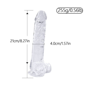 Dildo transparente Cristal 2-1
