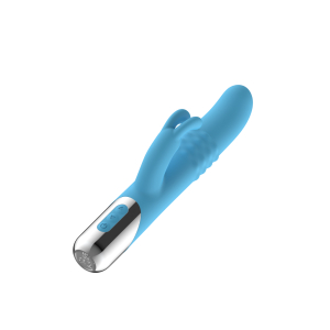 Doble estimulador - Conejo vibrador con bolas giratorias-1