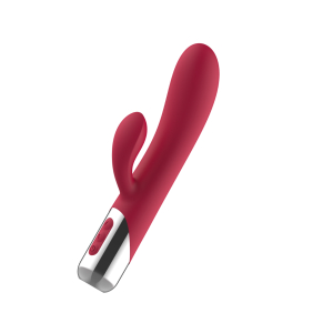 Doble estimulador - Vibrador de silicona con conejo vibrador-1