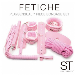 Fetiche Playsensual 7 Piece Bondage Set Pink