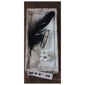 kit Erótico Bullet, Dado y Pluma-0