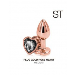 PLUG GOLD ROSE HEART MEDIUM-1