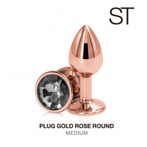 PLUG GOLD ROSE ROUND MEDIUM-1