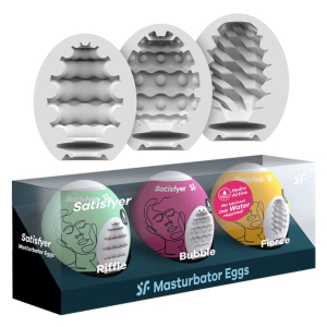 Set de 3 huevos masturbadores: Riffle, Bubble, Fierce