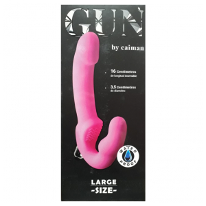 Strap On Gun con Vibro Large Rosa