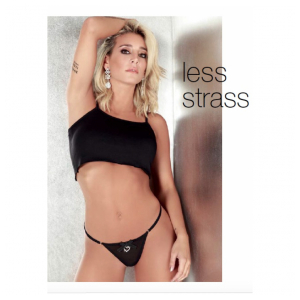 Strass corazón tull String