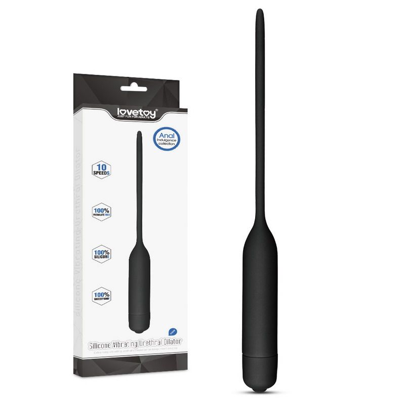 Dilatador uretral vibrante de silicona