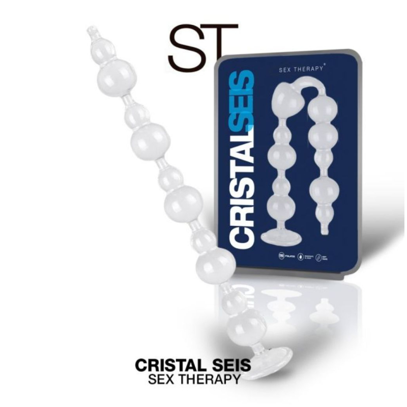 DILDO TRANSPARENTE CON VENTOSA - CRISTAL 6