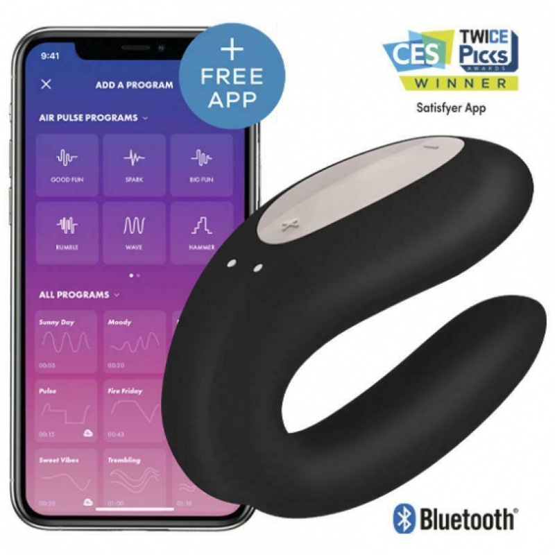 SATISFYER DOUBLE JOY CON APP -  NEGRO