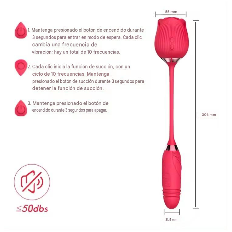 Succionador y Vibrador Recargable