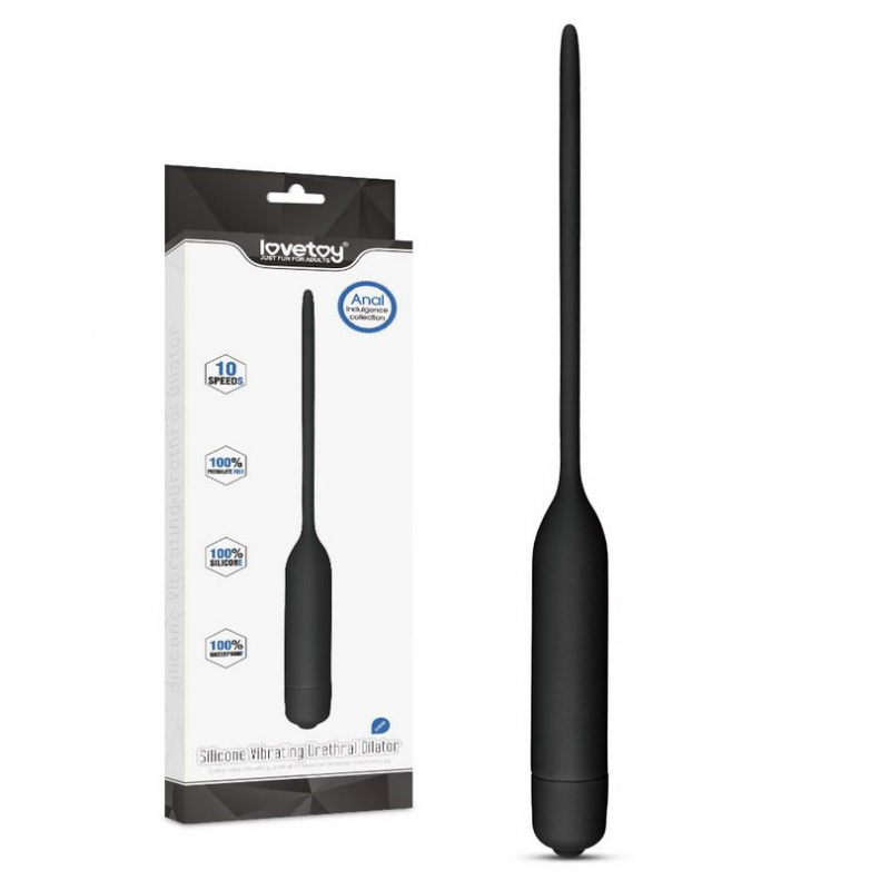 Dilatador uretral vibrante de silicona