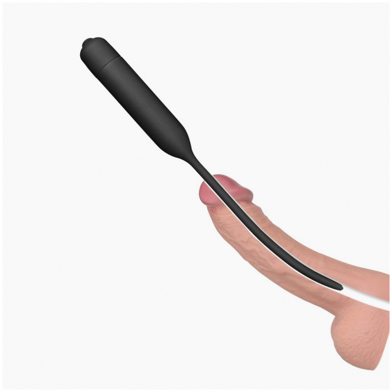 Dilatador uretral vibrante de silicona