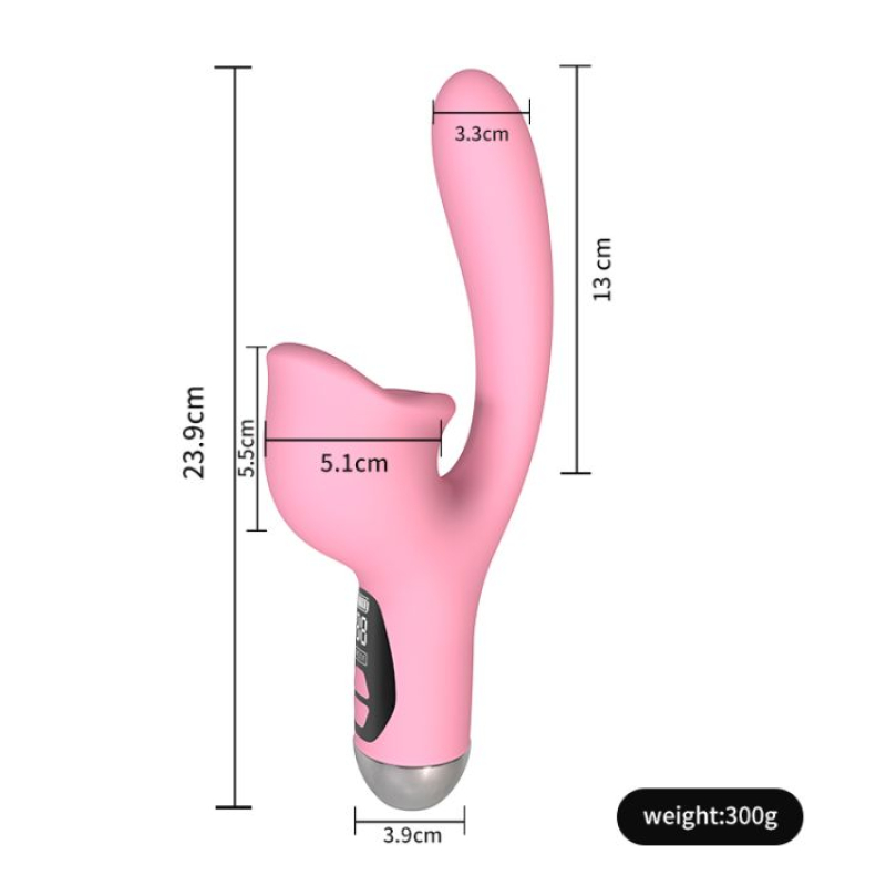 Doble estimulador LUXURY PASSION PINK FIVE