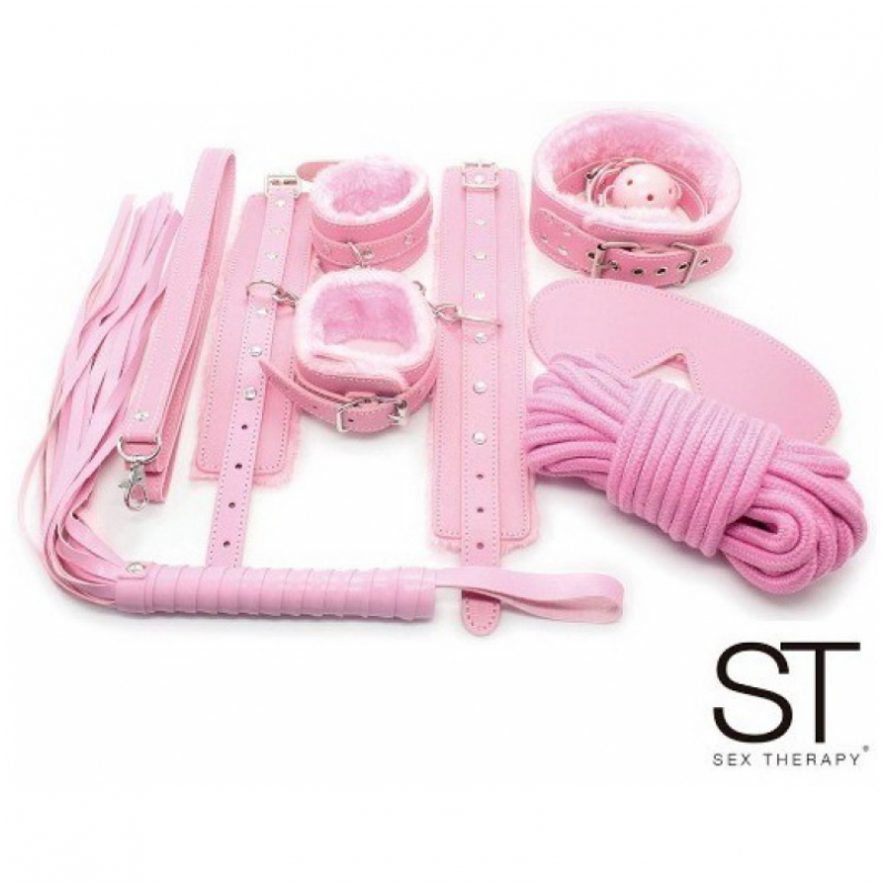 Fetiche Playsensual 7 Piece Bondage Set Pink
