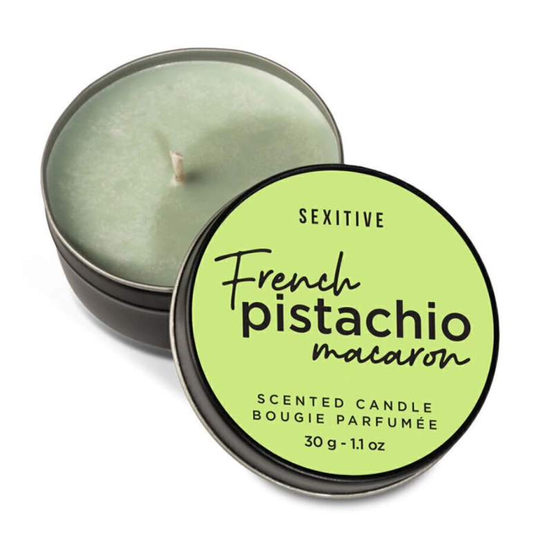 Massage Candle French Pistachio Macaron