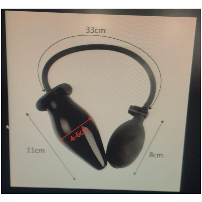 PLUG ANAL INFLABLE C/VALVULA NEGRO